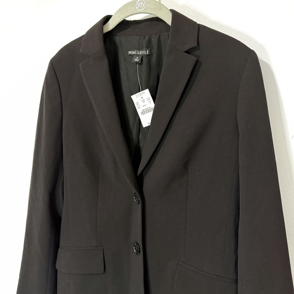 J. Crew Mercantile Classic Black 2 Button Blazer Size 2 NWT - Picture 2 of 6